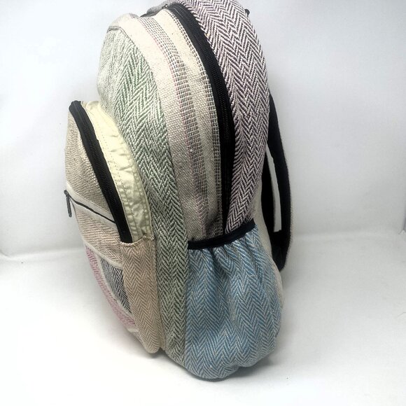 Himalayan Group All Natural Handmade Multi Pocket Pure Hemp Laptop Backpack